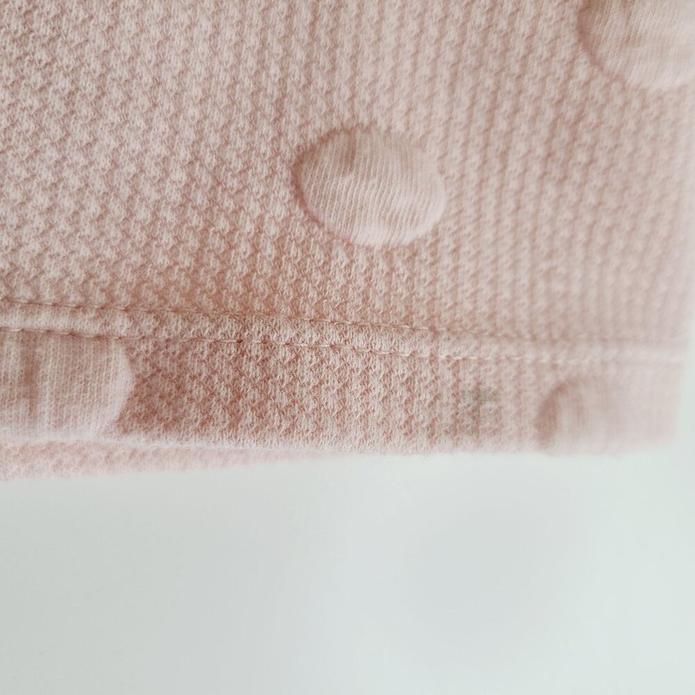 H&M Girls Pink Textured Polka Dot Long Sleeve Dress Size 2-3Y - Picture 9 of 11